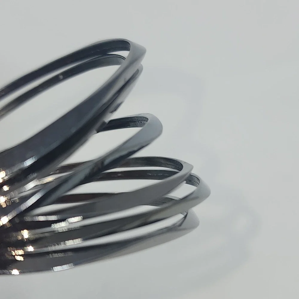 Unbranded Bangle Bracelets‎ Women OS Gunmetal Twisted Metal Stackable Set of 6